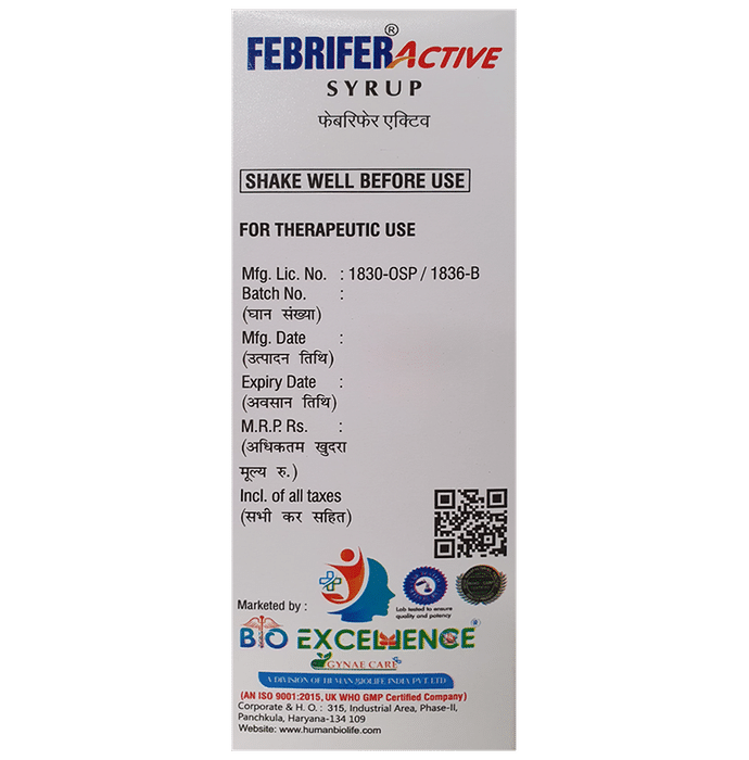 Febrifer Active Syrup Delicious