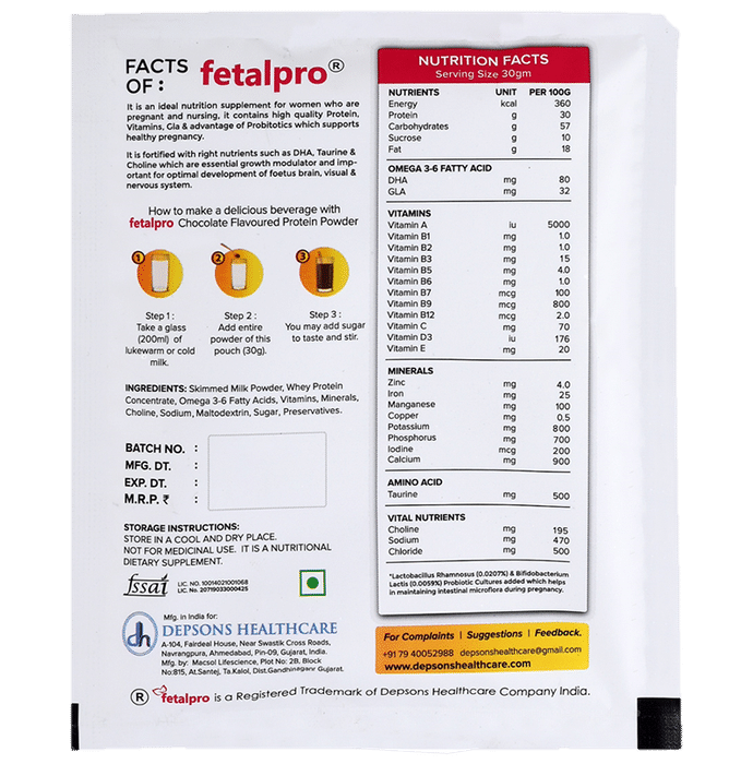 Fetalpro Powder Chocolate