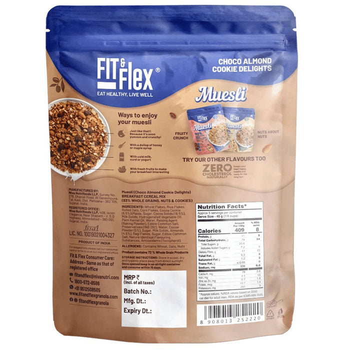 Fit & Flex Combo Pack of Muesli Fruity Crunch, Nuts About Nuts & Choco Almond Cookie Delight (210gm Each)