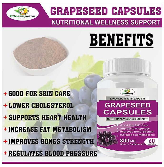 Fitness Prime Maximum Strength Grapesseed Capsule 800mg