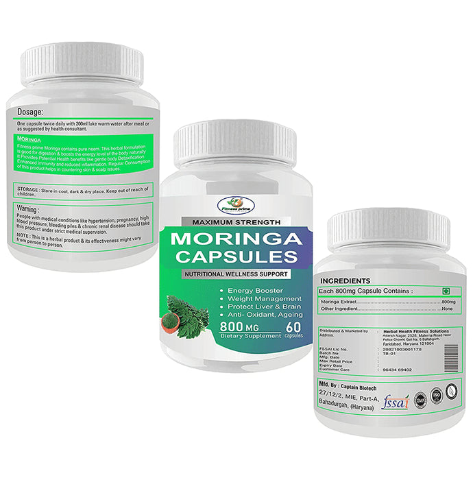 Fitness Prime Maximum Strength Moringa Capsule 800mg