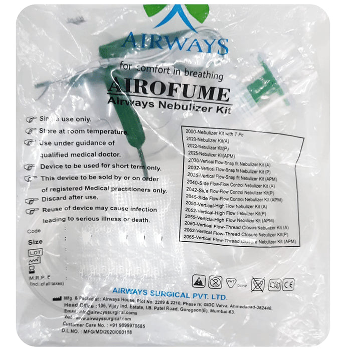 Airways Surgical Airofume Nebuliser Kit Paediatric - Classic Derma