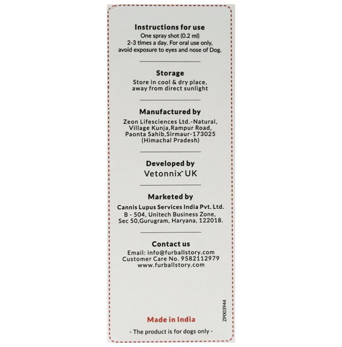 Fur Ball Story Cannivin Oral Nutrition Spray Multi-Vitamin