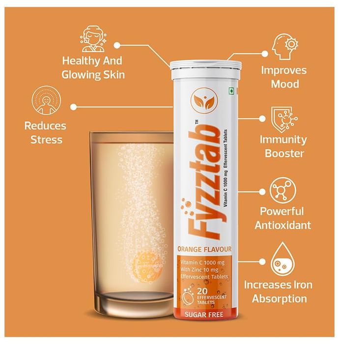 Fyzztab Effervescent Tablet (20 Tablet Each) Orange Sugar Free