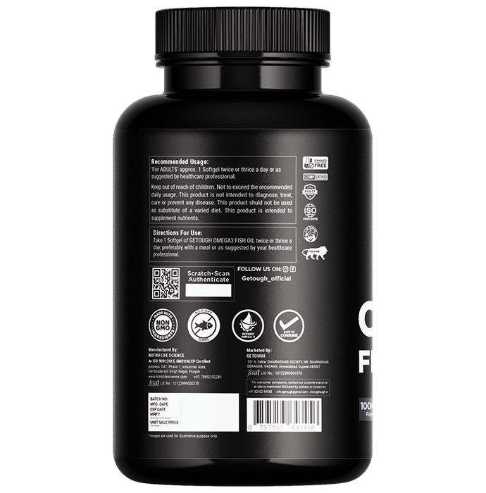 Getough Omega 3 Fish Oil Softgels