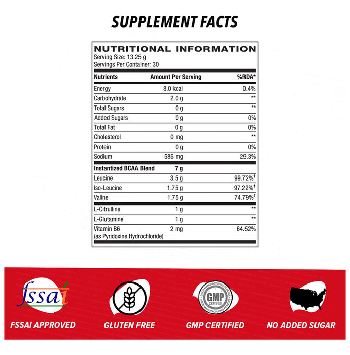 GNC Pro Performance AMP Gold Series BCAA Advanced | For Lean Muscles & Recovery | Flavour Powder Spicy Guava