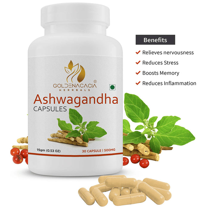 Goldenacacia Herrbals Ashwagandha 500mg Capsule