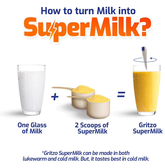 Gritzo Supermilk 8-12 year Girls Natural Mango Delight