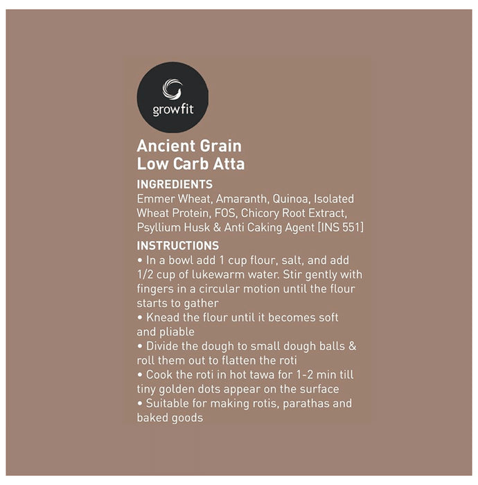 Growfit Ancient Grain Low Carb Atta