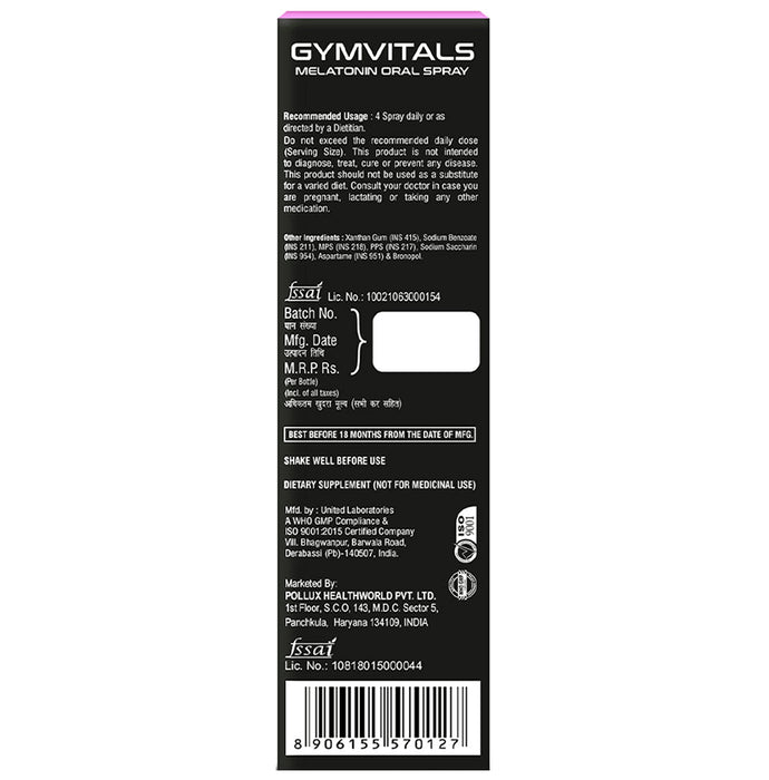 Gymvitals Deepsleep Melatonin Oral Spray