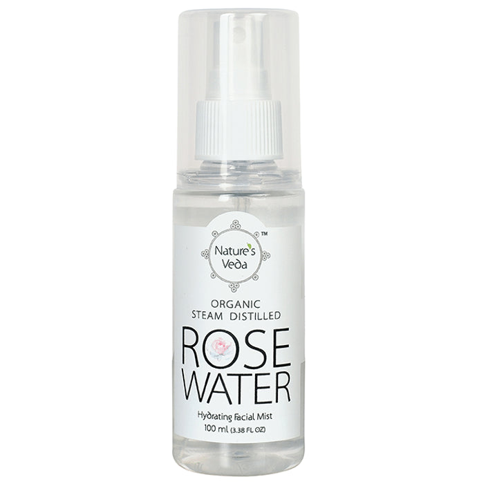 Nature's Veda Organic Steam Distilled Rose Water - Classic Derma