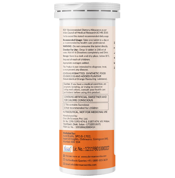 Health Essentia L-Glutathione & Vitamin C Effervescent Tablet Orange