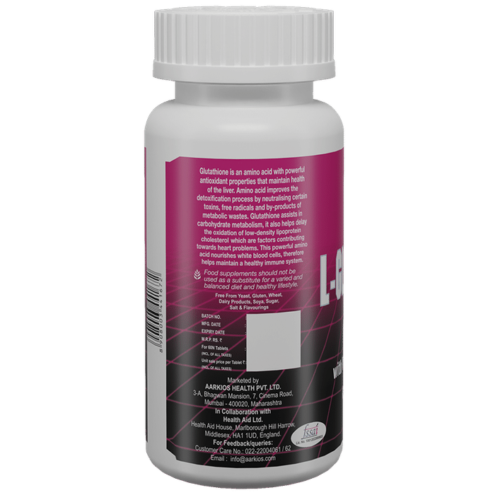 HealthAid L-Glutathione 500 mg Tablet