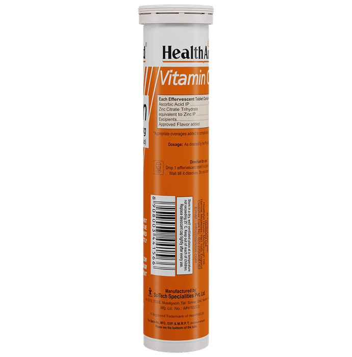 HealthAid Vitamin C 1000mg Effervescent Tablet Orange