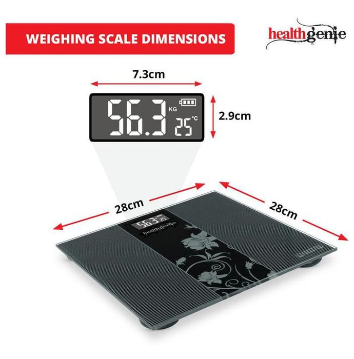 Healthgenie HD 93 Digital Personal Weighing Scale Black