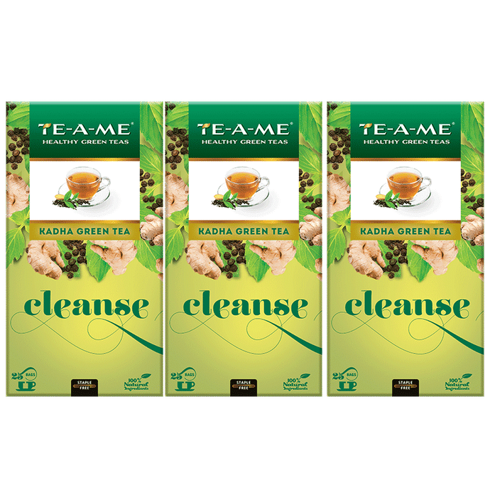 TE-A-ME Cleanse Kadha Green Tea Bag (25 Each) - Classic Derma