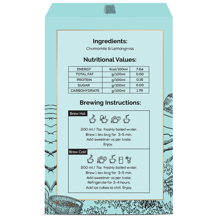 Healthy & Hygiene Chamomile & Lemongrass Herbal Tea Bag (2gm Each)