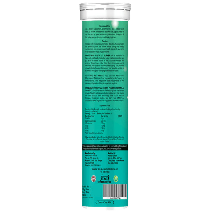 Healthy Nutrition Premium Keto Guru Effervescent Tablet