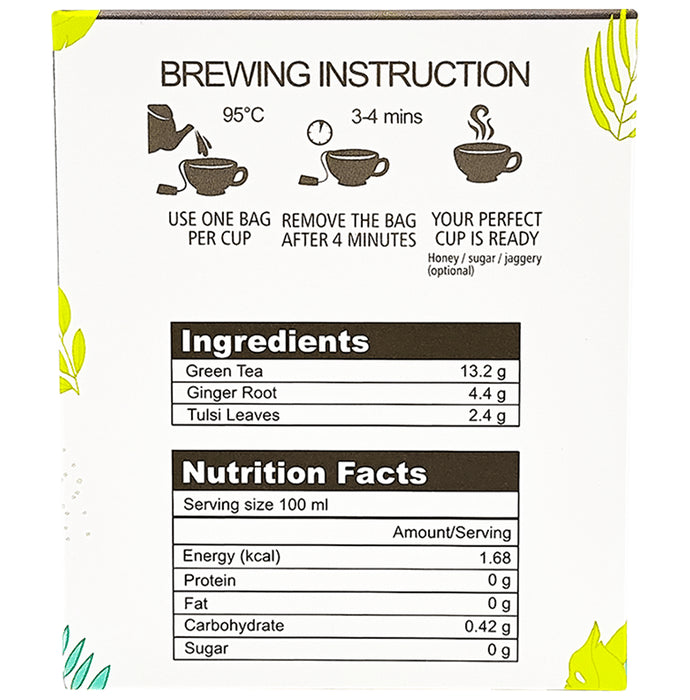 Hello Healthy Ginger Tulsi Spice Green Tea Muslin Cloth Potli (2gm Each)