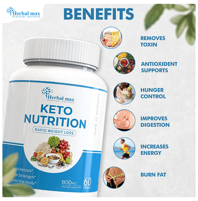 Herbal Max Keto Nutrition Rapid Weight Loss Capsule