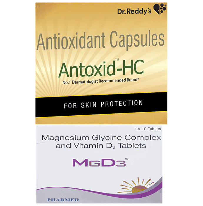 Combo Pack of MGD3 Tablet (10) & Antoxid -HC Capsule (30) - Classic Derma