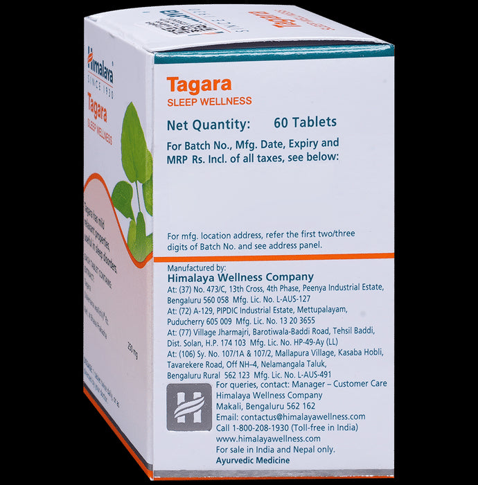 Himalaya Wellness Pure Herbs Tagara Tablet | Promotes Restful Sleep
