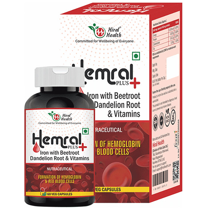 Hiral Health Hemral Plus Veg Capsule (60 Each)