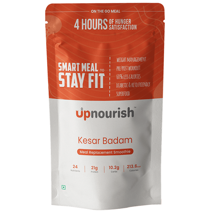 Upnourish Kesar Badam Meal Replacement Smoothie (50gm Each) - Classic Derma