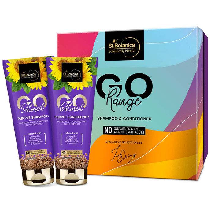 St.Botanica Colored Purple Go Range Shampoo & Conditioner (200ml Each) - Classic Derma
