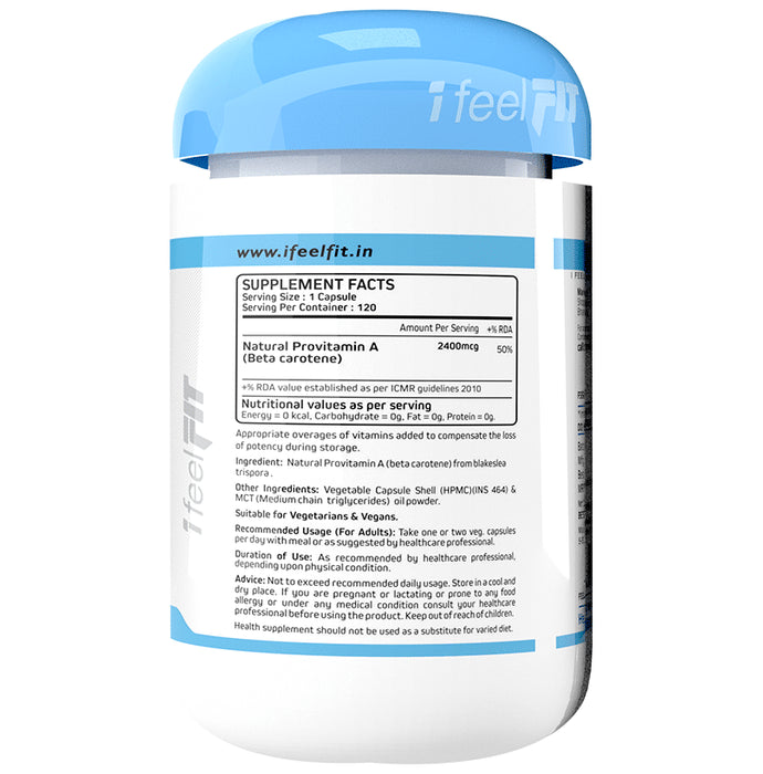 iFeelFIT Natural Vitamin A Derived from Blakslea Trispora 2400mcg Veg. Capsule