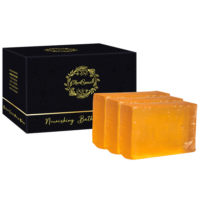 Herbspace Nourishing Bathing Soap Bar (100gm Each) Sandalwood - Classic Derma