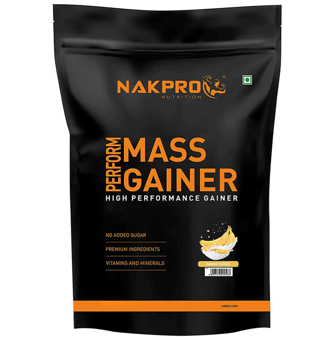 Nakpro Nutrition PERFORM MASS GAINER Powder Banana - Classic Derma