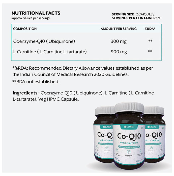 iThrive Essentials Co-Q10 with L-Carnitine Capsule