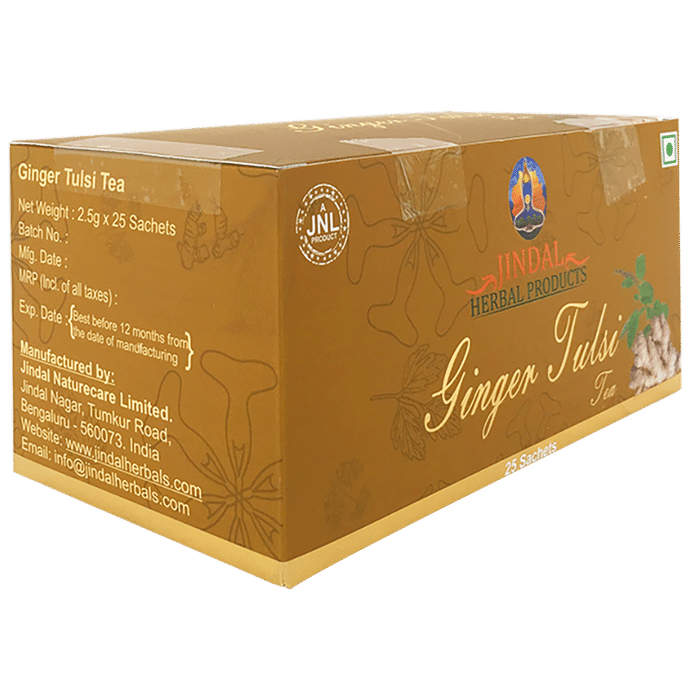 Jindal Herbal Ginger Tulsi Tea (25 Sachets)