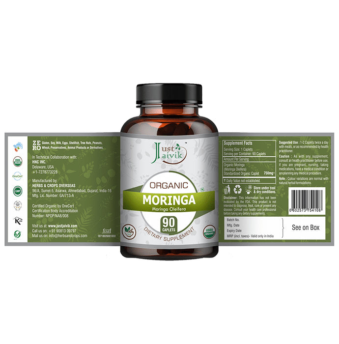 Just Jaivik Organic Moringa Caplet