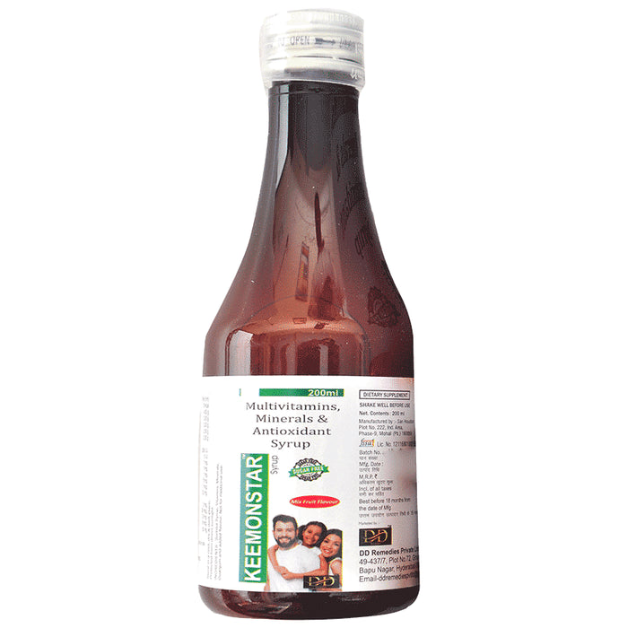 Keemonstar Syrup Mix Fruit Flavour Sugar Free