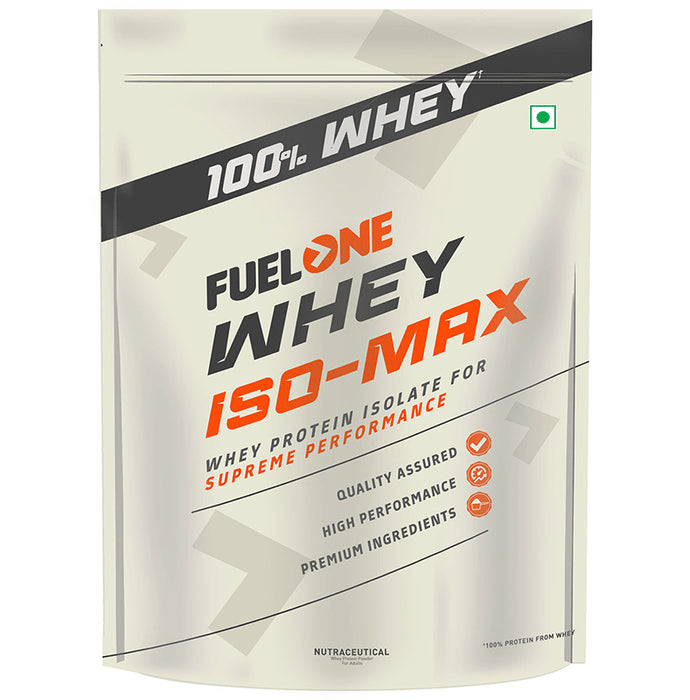 Fuel One Whey Iso-Max Protein Isolate | No Added Sugar | Powder Cafe Mocha - Classic Derma