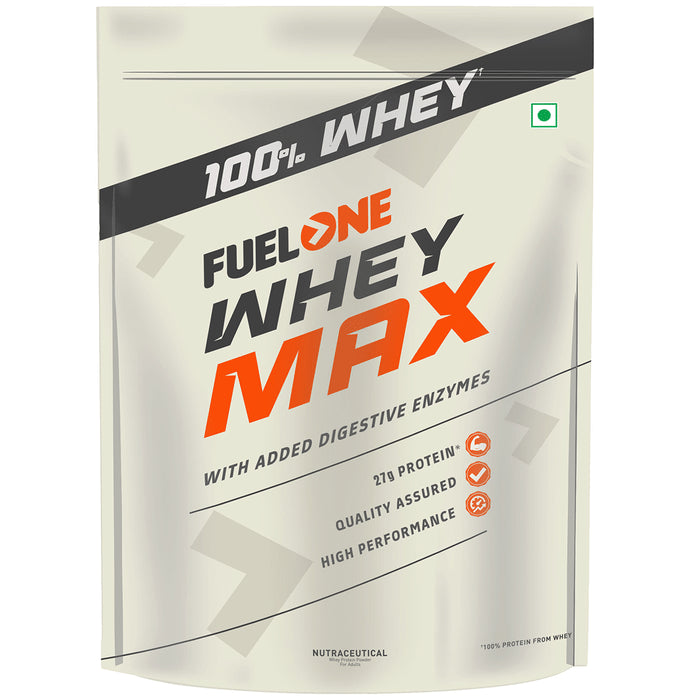 Fuel One Whey Max, Whey Protein Concentrate & Whey Protein Isolate Chocolate Powder - Classic Derma