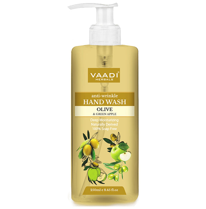 Vaadi Herbals Anti-Wrinkle Olive and Green Apple Hand Wash - Classic Derma