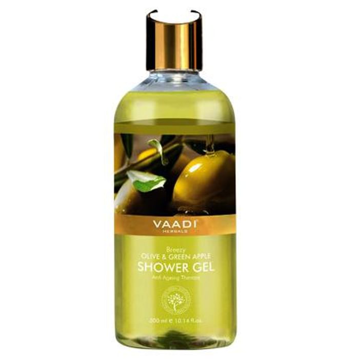 Vaadi Herbals Breezy Olive & Green Apple Shower Gel - Classic Derma