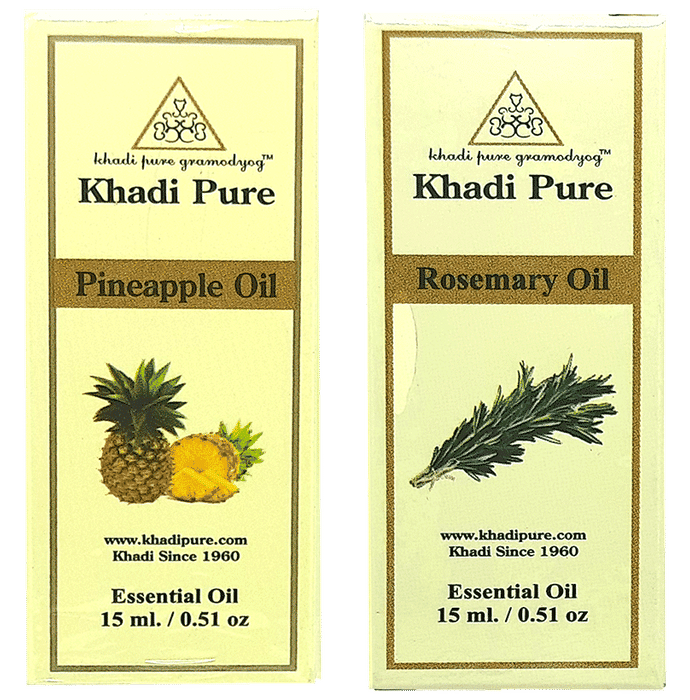 Khadi Pure Combo Pack of Pineapple Oil & Rosemary Oil (15ml Each)