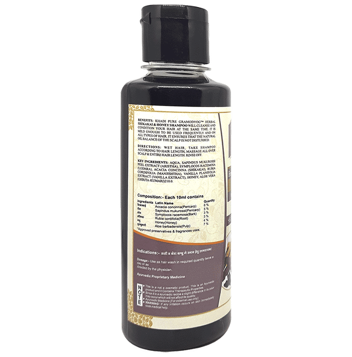 Khadi Pure Combo Pack of Satritha Shampoo & Herbal Shikakai & Honey Shampoo (210ml Each)