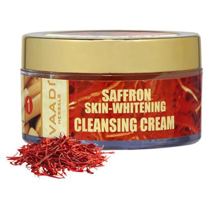 Vaadi Herbals Saffron Skin-Whitening Cleansing Cream - Classic Derma