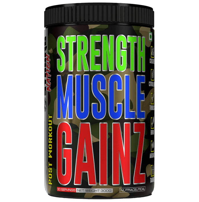 Strong Nation Strength Muscle Gainz Powder Watermelon - Classic Derma