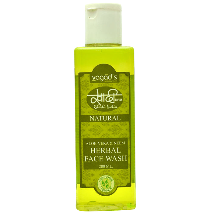 Vagad's Khadi India Natural Herbal Face Wash Aloevera & Neem - Classic Derma
