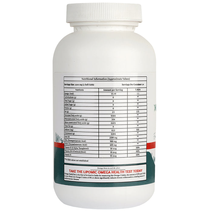 Lipomic Healthcare Omega 3 Fish Oil Triple Strength Softgel