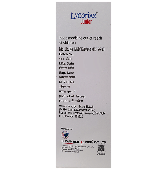 Lycorixx Junior Oral Suspension Mix Fruit Flavour