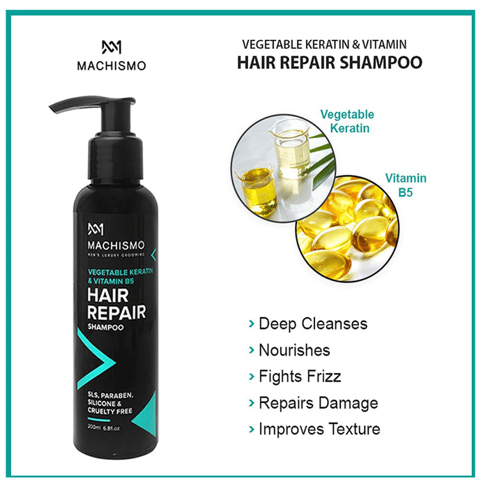 Machismo Hair Repair Shampoo Vegetable Keratin & Vitamin B5