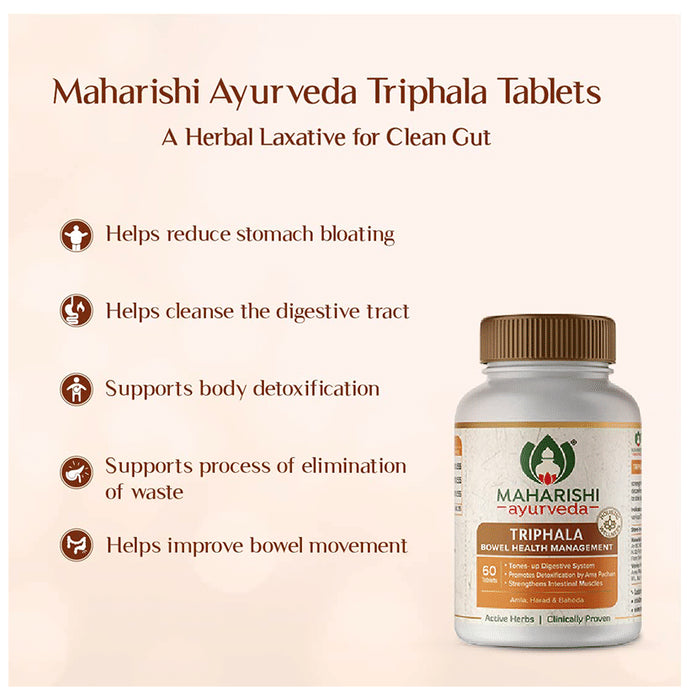 Maharishi Ayurveda Triphala Tablet |Supports Digestion, Relieves Constipation