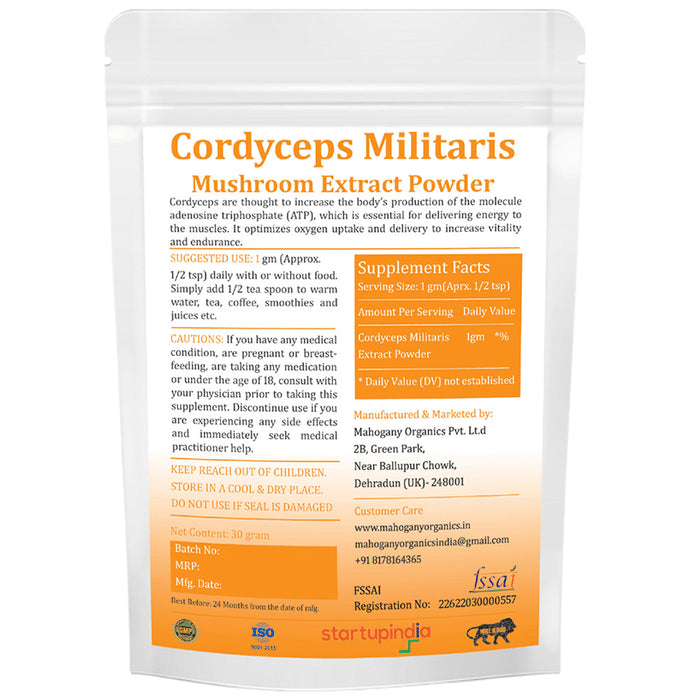 Mahogany Cordyceps Mushroom Extract Powder
